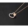 GIRLS/WOMEN/TEEN LOVE HEART NECKLACE/CHOKER/PENDANT Rose Gold Heart Choker Pendant Necklace Birthday Girlfriend ANNIVERSARY Gift for LOVE STYLE ELEGANCE Choker