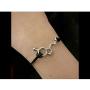 Serotonin Wish Bracelet, Be Happy, in Pursuit of Happiness, Strong, Mental Health, Depression, Chemistry, Awareness, Wish String (Black)