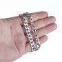 Silvadore 9mm Curb Mens Necklace - Silver Chain Flat Cuban Stainless Steel Jewelry - Neck Link Chains for Men Man Boys Male Heavy Military - 18 20 22 24 inch