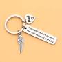 AKTAP Mom Dad Memorial Keychain Gift Those We Love Dont Go Away They Walk Beside Us Everyday Loss Brother Son Jewelry Angel Wing in Memory of Grandpa