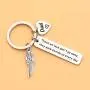AKTAP Mom Dad Memorial Keychain Gift Those We Love Dont Go Away They Walk Beside Us Everyday Loss Brother Son Jewelry Angel Wing in Memory of Grandpa