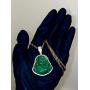 Iced Laughing Buddha Green Jade Pendant Necklace Rope Chain Genuine Certified Grade A Jadeite Jade Hand Crafted, Jade Neckalce, 14k Gold Filled Laughing Jade Buddha Necklace, Jade Medallion