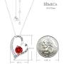 Sterling Silfe Fine Jewelry for Her Birthday Gifts March Birthstones Necklace Aquamarine Emerald Amethyst Gemstone I Love You to the Moon and Back Necklace