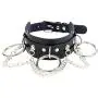 Gothic Jewelry-Adjustable Leather Choker Goth Necklace for Women-PU O Shape Punk Rock Black Soft Collar Chain Choker Cosplayer Gothic Jewelry-Adjustable Leather Choker Goth Necklace for Women-PU O Shape Punk Rock Black Soft Collar Chain Choker Cosplayer