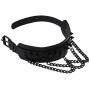 FM FM42 Unisex Multicolor Simulated Leather PU Black-Tone Rivets Spike Spiked 3 Layer Chains Choker Collar Necklace