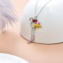 SOULMEET S925 Sterling Silver Flamingo Pendant Necklace for Women 2020 Graduation Birthday Christmas Gifts for Her
