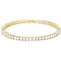 PAVOI 14K Gold Plated Princes Cut Cubic Zirconia Classic Tennis Bracelet | Gold Bracelets for Women | 3mm CZ, Size 6.5-7.5 Inch
