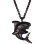 U7 Shark/Fish/Dolphin Pendant Animal Jewelry Men Boys Necklace with Stainless Steel/Gold/Black Gun Plated/925 Sterling Silver Chain