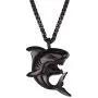 U7 Shark/Fish/Dolphin Pendant Animal Jewelry Men Boys Necklace with Stainless Steel/Gold/Black Gun Plated/925 Sterling Silver Chain