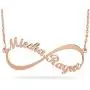 Joelle Jewelry Design Personalized Rose Gold Eternal Infinity Name Necklace Customized Made Name Pendant Necklace Joelle Jewelry Design Personalized Rose Gold Eternal Infinity Name Necklace Customized Made Name Pendant Necklace