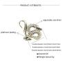 JMO Fashion Snake Adjustable Rings for Women Snake Animal Ring Vintage Jewelry Rings for Men