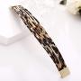 Neckcely 2Pcs Leopard Print Multilayer Leather Wrap Wide Bracelets Handmade Wristband Braided Rope with Magnetic Buckle Jewelry for Women Girls
