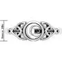 US Jewels Ladies 0.925 Sterling Silver Irish Celtic Trinity Knot & Moon Ring US Jewels Ladies 0.925 Sterling Silver Irish Celtic Trinity Knot & Moon Ring