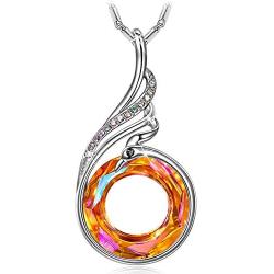 Kate Lynn Mothers Day Gifts for Women, Necklaces for Women Nirvana of Phoenix Pendant Made with Crystals from Austria, Birthday Gift with Jewelry Box 17.8''+2.0'', Symbol of Luck and Renewal