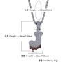 HECHUANG Initial Letter Necklace Simulated Diamond Iced Out Bling Letter Initial Pendant Hip Hop Necklace