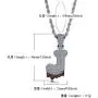 HECHUANG Initial Letter Necklace Simulated Diamond Iced Out Bling Letter Initial Pendant Hip Hop Necklace