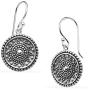 Silverline Jewelry - 925 Sterling Silver Delicate Dangle Hook Earrings, Filigree Peace Love/Evil Eye/Dream Catcher/Yin and Yang Wave Symbol Earrings