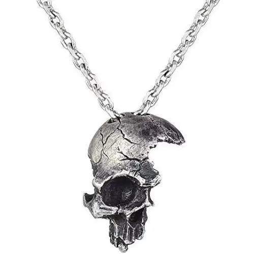 Punk Style Cool Mens Women Stainless Steel Skeleton Halloween Skull Coffin Pendant Necklace