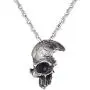Punk Style Cool Mens Women Stainless Steel Skeleton Halloween Skull Coffin Pendant Necklace