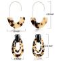 OKROSTOY 3Pcs Leopard Print Earrings Cheetah Earrings Leopard Jewelry Set for Women, Leopard Print Bracelet Multilayer Leather Cuff Bracelet and Leopard Leather Earrings for Women Girls Fashion