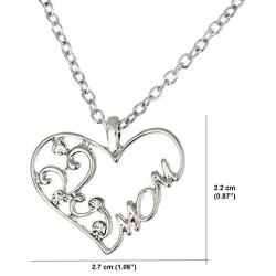 Luvalti Mom Heart Pendant Necklace - Personalized Jewelry Gift - Makes The Perfect Mom Gift
