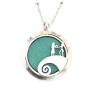 FIKA The Nightmare Before Christmas Jack Skellington Car Air Freshener Diffuser Vent Clip Or Necklace Locket Aromatherapy Essential Oil Great for Travel Pads (Necklace)