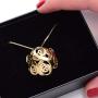 MyNameNecklace Personalized 3D Hollow Monogram Necklace- Custom 3 Initial Pendant