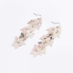 Nicole Miller New York Rosegold Casted Cutout Layered Butterfly Fashion Dangle Earrings