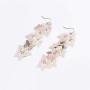 Nicole Miller New York Rosegold Casted Cutout Layered Butterfly Fashion Dangle Earrings