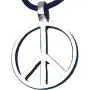 Trilogy Jewelry Pewter Classic Peace Sign Love Hippie Pendant on Leather Necklace Trilogy Jewelry Pewter Classic Peace Sign Love Hippie Pendant on Leather Necklace
