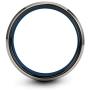 Chroma Color Collection Tungsten Carbide Wedding Band Ring 8mm for Men Women Green Red Blue Purple Black Gunmetal Copper Fuchsia Teal Interior with Beveled Edge Brushed Polished