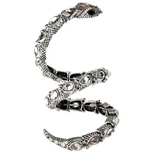 YACQ Womens Crystal Stretch Snake Bracelet Fit Wrist Size 6-1/2 to 8 Inch - Lead & Nickle Free - Halloween Costume Outfit Accessories Jewelry YACQ Womens Crystal Stretch Snake Bracelet Fit Wrist Size 6-1/2 to 8 Inch - Lead & Nickle Free - Halloween Costume Outfit Accessories Jewelry