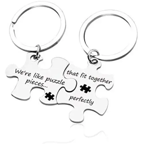 HN HNHB Like Puzzle Pieces Fit Together Perfectly Couple Keychain Boyfriend Girlfriend Gift Birthday Jewelry Gifts HN HNHB Like Puzzle Pieces Fit Together Perfectly Couple Keychain Boyfriend Girlfriend Gift Birthday Jewelry Gifts