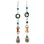NOVICA Multi-Gem Blue Calcite .925 Sterling Silver Beaded Dangle Earrings, Hill Tribe Adventure