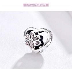 Love Heart Dog Paw Charm for Charms Bracelet Necklace Christmas Gifts for Women Fashion Jewelry