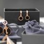 Donlin 18K Gold-plated Stainless Steel Black Earrings for Women