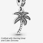 Pandora Jewelry Sparkling Palm Tree Dangle Cubic Zirconia Charm in Sterling Silver