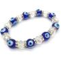Homelavie Blue Eye Crystal Bead Bracelet Evil Eye Bling Stretch Bracelets Protection Good Lucky Amulet for Girls Women