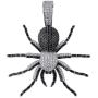 JINAO Hip Hop Iced Out Spider Design Pendant Necklace with Micropave Simulated Diamond