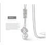 Qiaoqiao Elegant Lucky Four-Leaf Clover Pendant Long Necklace Crystal Flower Tassel Sweater Chain Necklaces Fashion Jewelry for Women Girls Gift