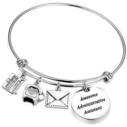 SEIRAA Administrative Assistant Bracelet Secretary Gift Office Worker Expanded Bracelet Admin Gift for Her