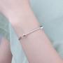Blue Evil Eyes Link Bracelet in S925 Sterling Silver Dainty Cubic Zirconia Adjustable Link Lobster Claw Clasp Chain Jewelry Gift for Women Girls