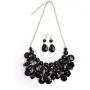 Chunky Acrylic Jewel Cluster Floating Bubble Statement Necklace - Teardrop Dangle Layered Bib Collar Chunky Acrylic Jewel Cluster Floating Bubble Statement Necklace - Teardrop Dangle Layered Bib Collar