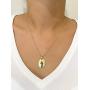 Virgen Maria Auxiliadora Pendant Necklace for Women 18K Gold Plated Chain Mary Help Of Christians Jewelry