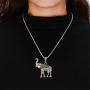 Bohemian Vintage Elephant Necklace Bracelet Earrings Hook Tribe Ethnic Turquoise Lucky Animal Hollow Flower Jewelry Set 3 Pcs for Women Girls