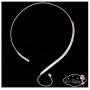 Shiny Silver S Hook Swirl 5mm Neckwire Choker Collar Necklace Wire (CS3)