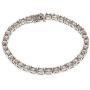 Colleen Lopez Oval Morganite Sterling Silver Line Real Gemstone Classic Gift Bracelet Jewelry