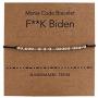 Joe Biden Morse Code Bracelet Beads on Silk Cord Secret Code Message Bracelet Adjustable Political Souvenir for United States of 2020 Fvcking Biden Memorial Jewelry