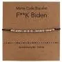 Joe Biden Morse Code Bracelet Beads on Silk Cord Secret Code Message Bracelet Adjustable Political Souvenir for United States of 2020 Fvcking Biden Memorial Jewelry