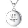 MANBU 925 Sterling Silver Cremation Jewelry for Ashes - Urn Necklace Memorial Ash Pendant Keepsake Jewelry Bereavement Gifts for Loss of a Loved One